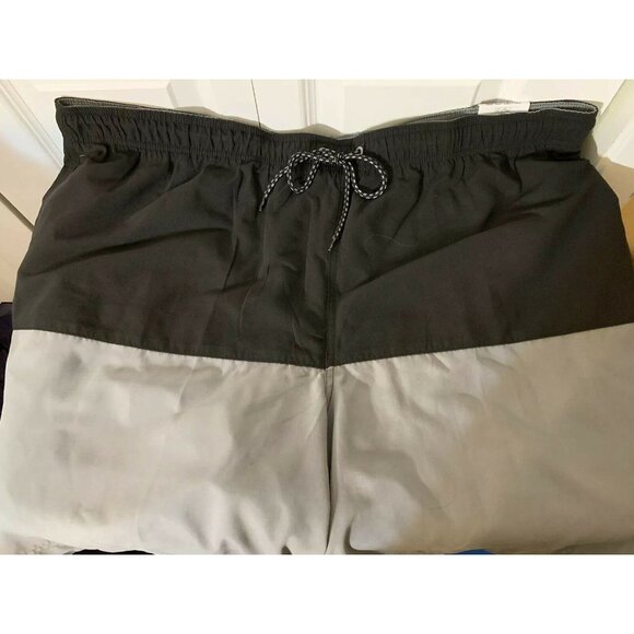 New George Men's Swim Lined‎ Shorts Trunks Sz 3XL 48-50 Board Shorts Black Gray - Picture 4 of 9